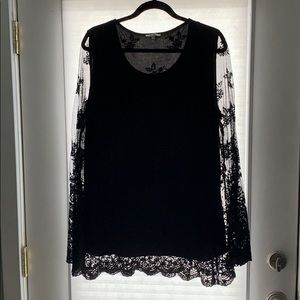 Black lace blouse
